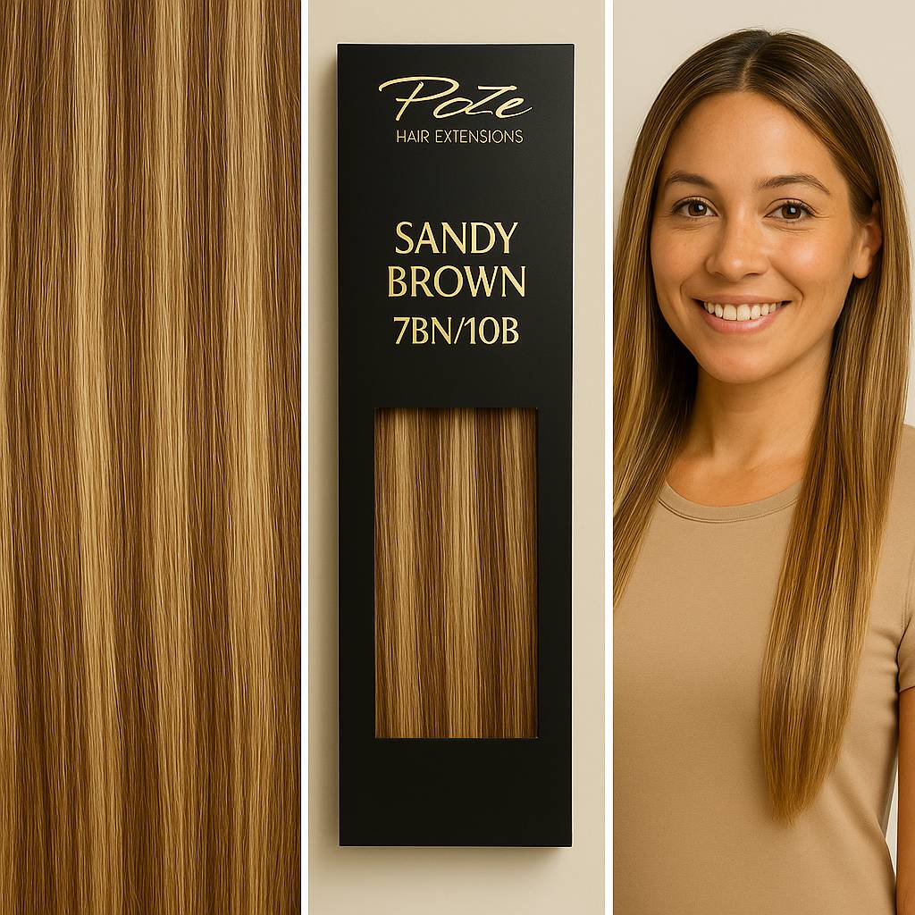 Tape On Löshår Standard - 7BN/10B Sandy Brown Balayage