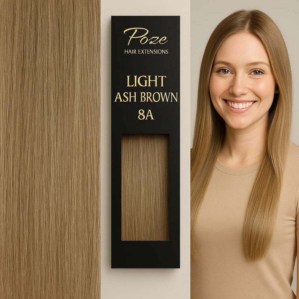 Hårträns Premium - 8A Light Ash Blonde