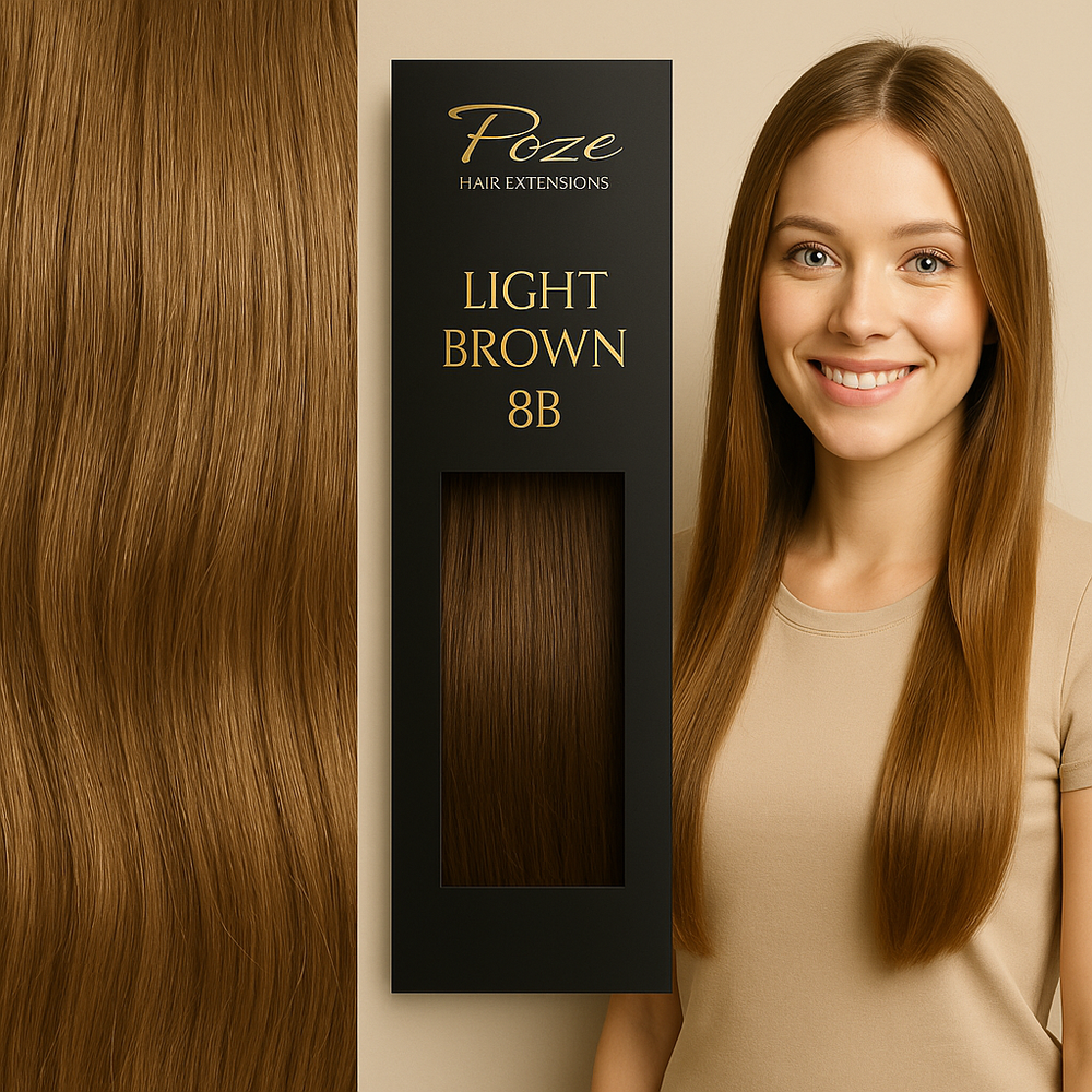 Micro Ring Extensions Premium - 8B Light Brown